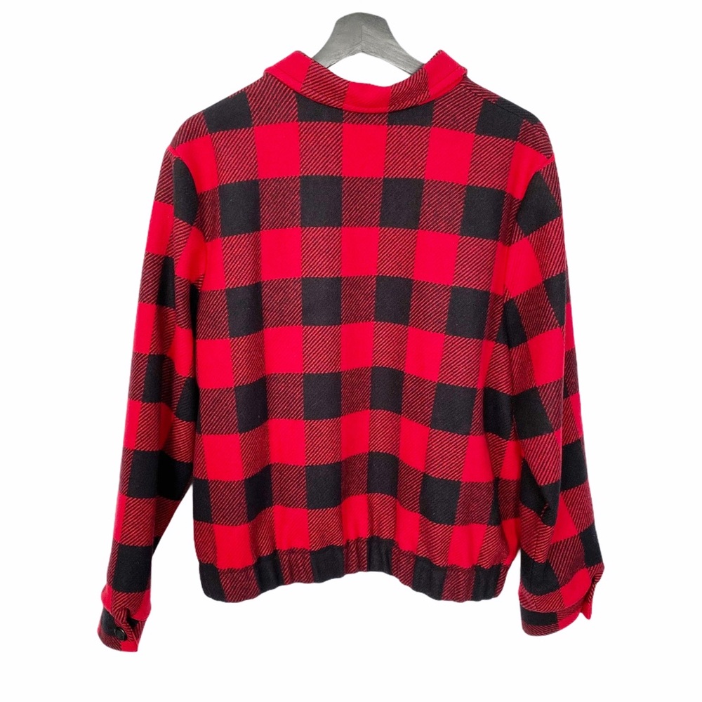 Pendleton Red Buffalo Check Wool Jacket | Large - image 3